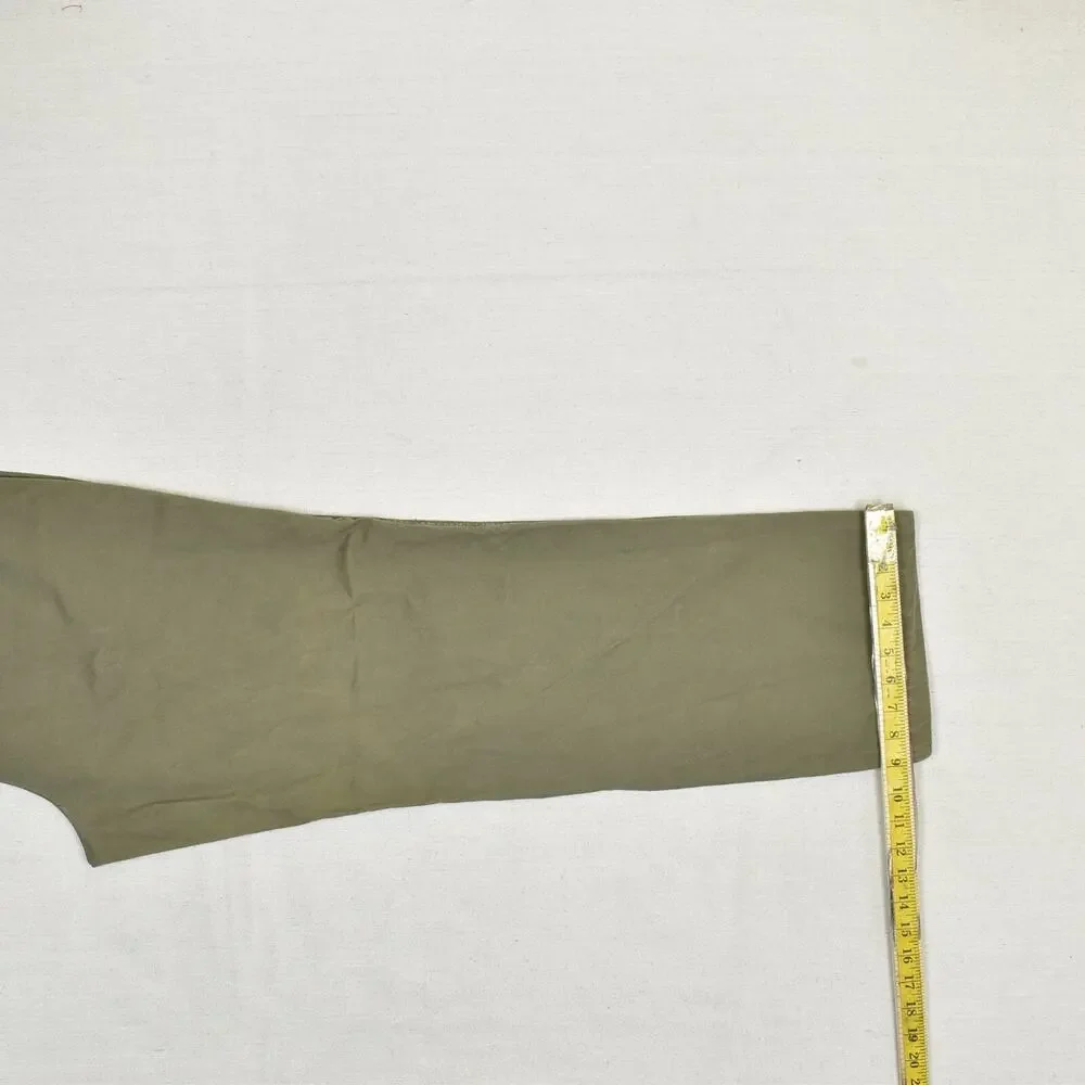 Columbia Women Pants Chino Straight Zip Solid 100% Cotton Green Size 14 30 ins